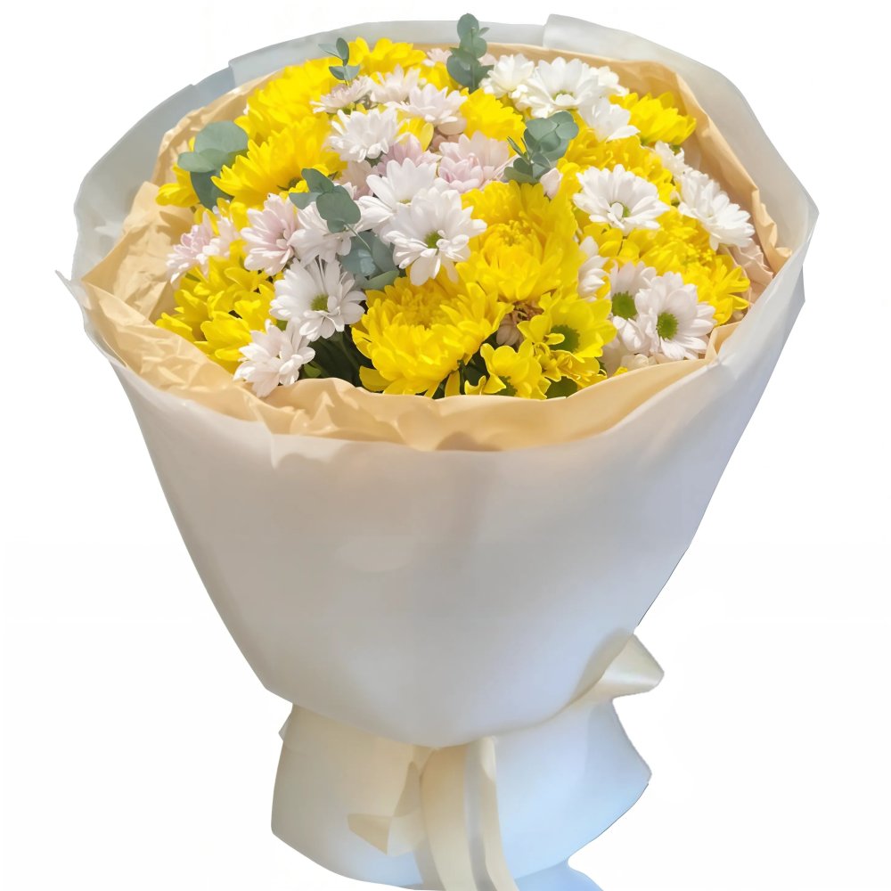 Букет цветов из: Хризантемы